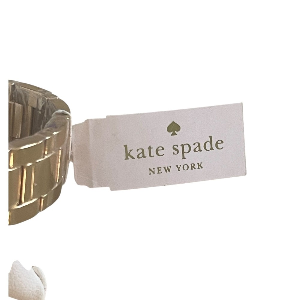 Kate Spade New York "Waldorf" SS/Gold Tone Crystal Bracelet Watch 1YRU0064 NWT - Picture 9 of 12